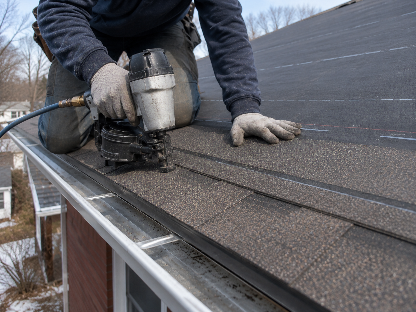 Starter strip shingle installation Stoughton WI - Badger Roofing of Wisconsin