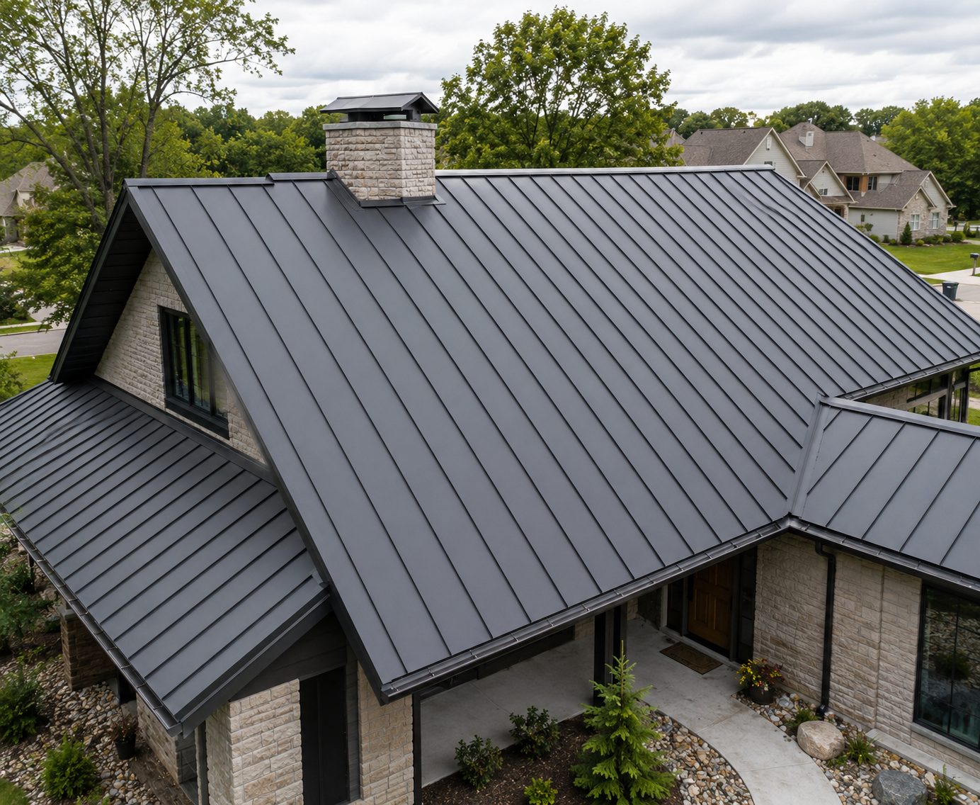 Metal roofing Stoughton WI - standing seam metal roof Dane County - Badger Roofing of Wisconsin