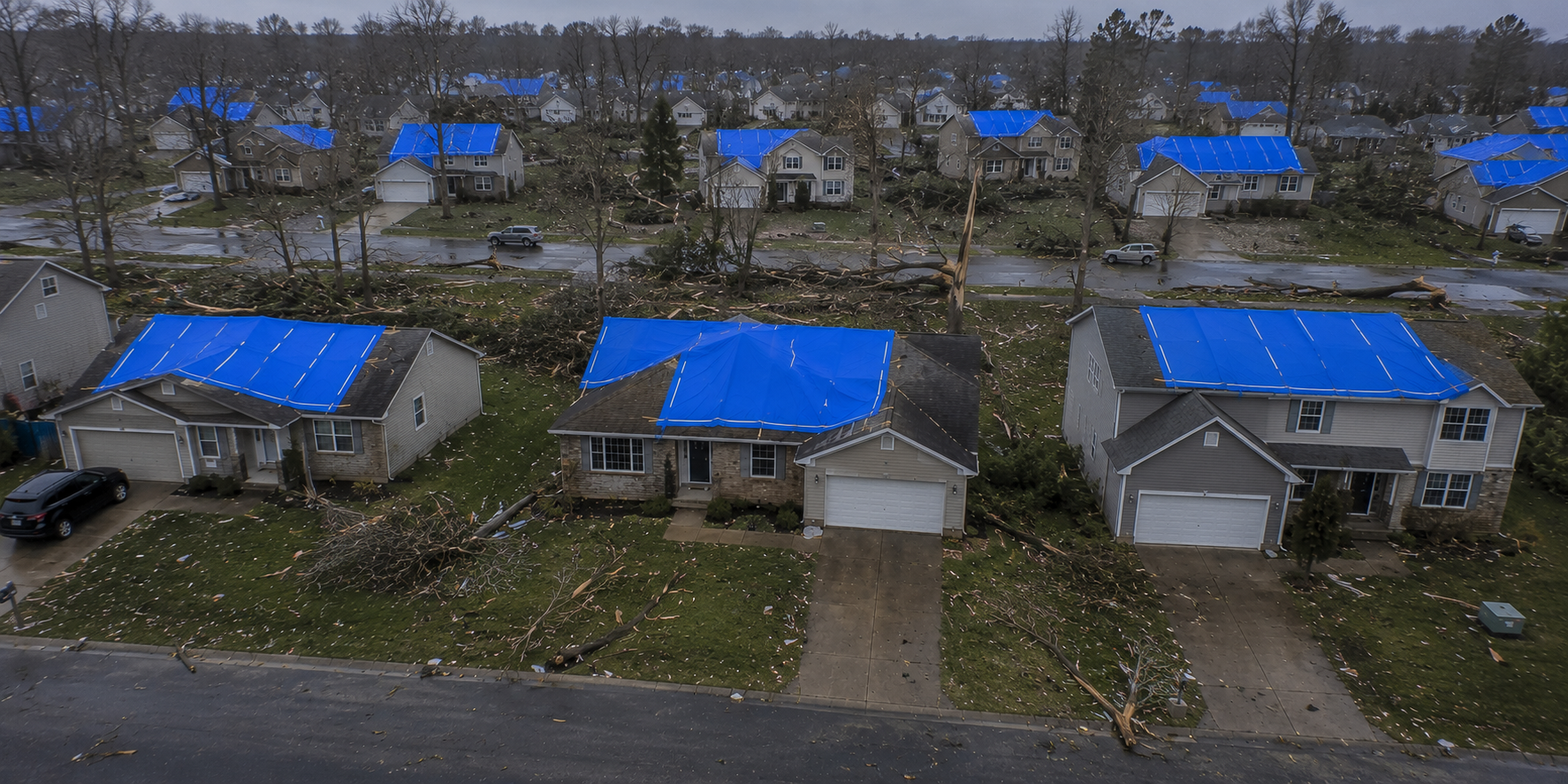 Storm damage roof repair Stoughton WI | Badger Roofing of Wisconsin emergency storm roofing contractor