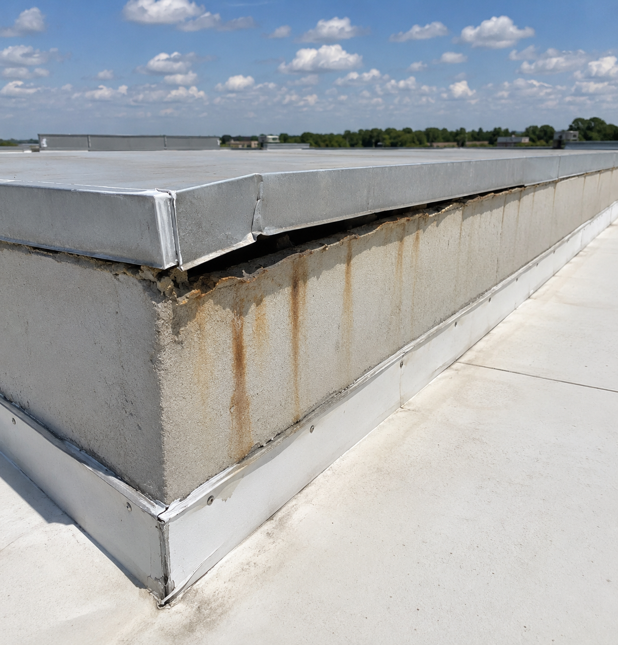 commercial roof flashing parapet wall repair Stoughton WI - Badger Roofing of Wisconsin