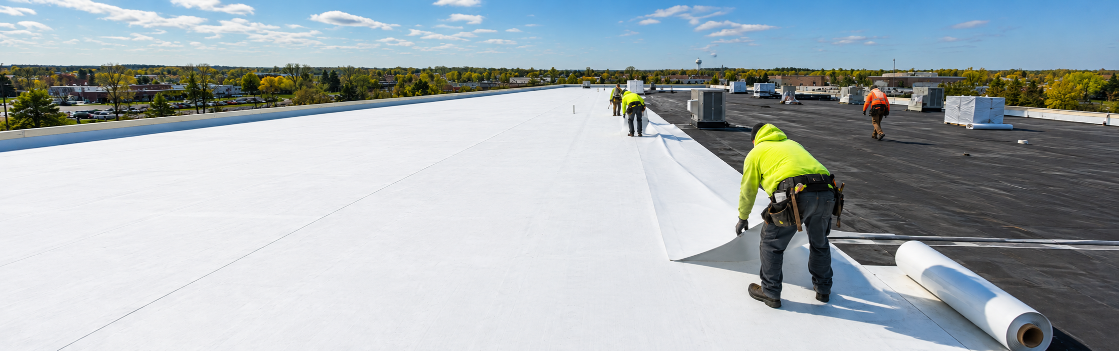 commercial flat roofing contractor Stoughton WI - Badger Roofing of Wisconsin
