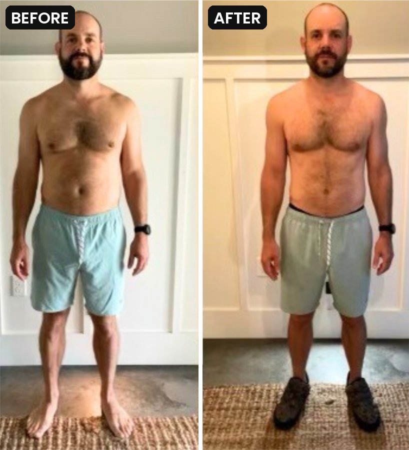 Sam B. before and after