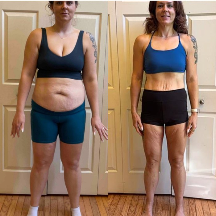 Andrea, Integrity client, before and after