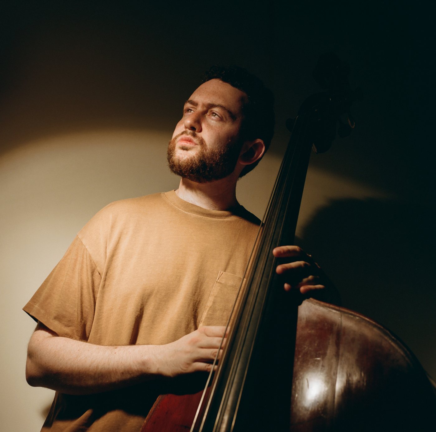 Cole Davis playing upright bass