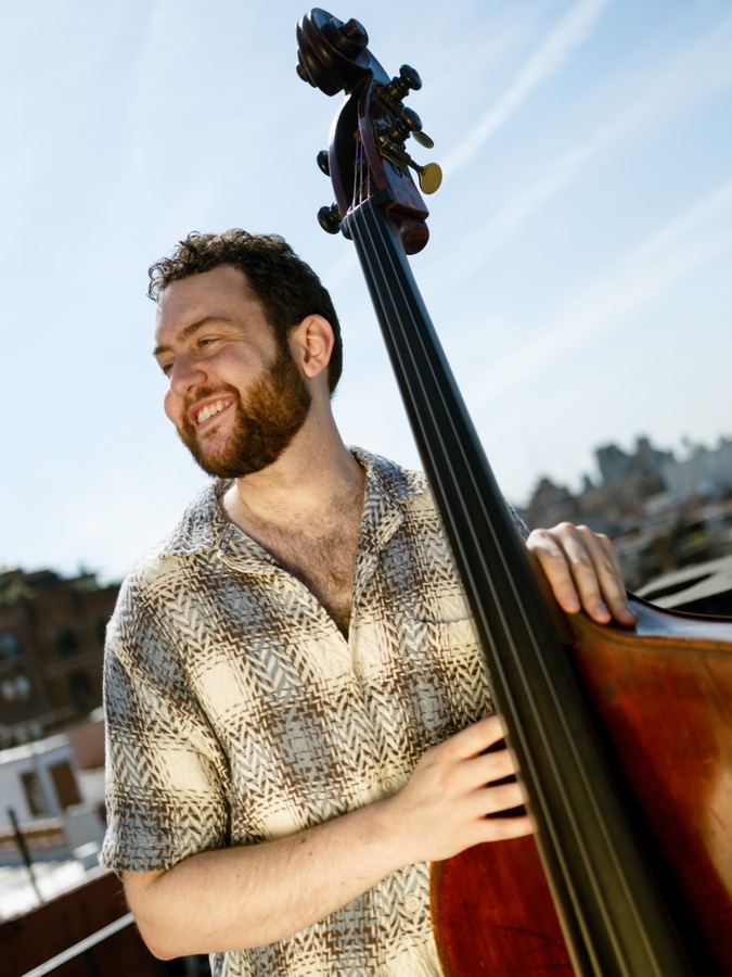 Cole Davis with his upright bass