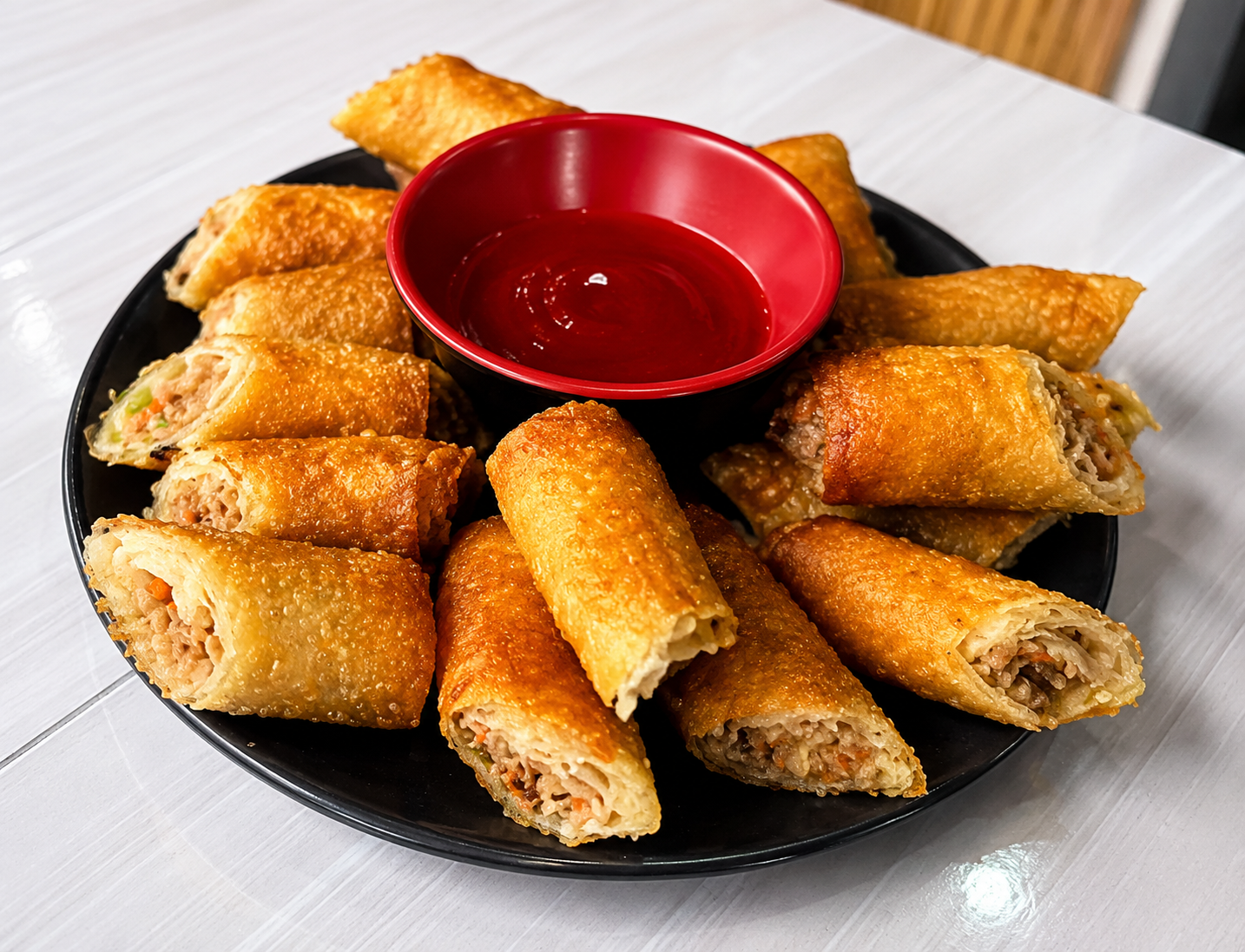 Shanghai Platter with sweet and sour dip