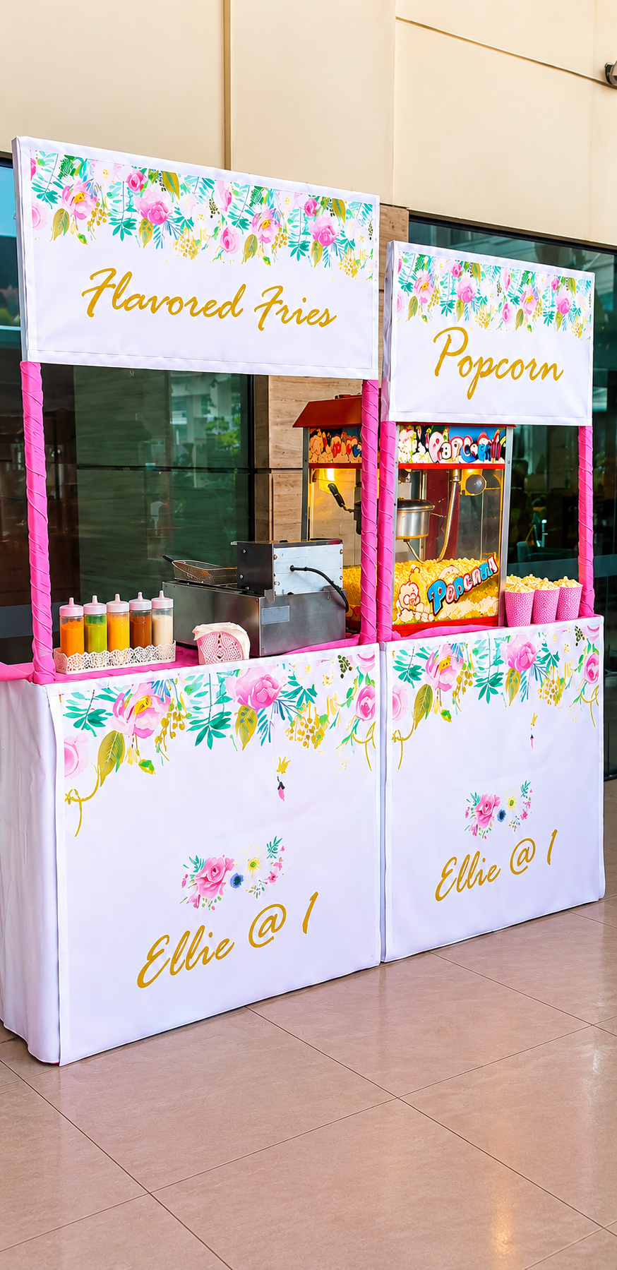 Popcorn and ice scramble cart