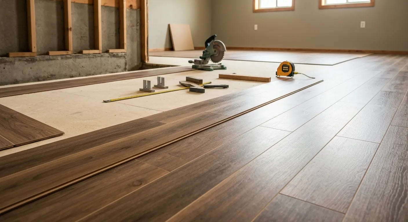 Laminate flooring installation