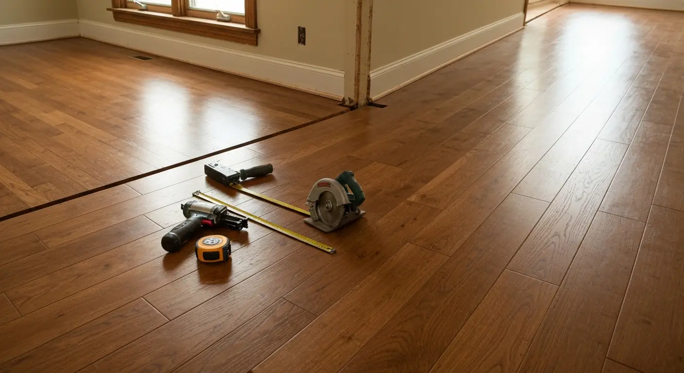 Hardwood floor installation