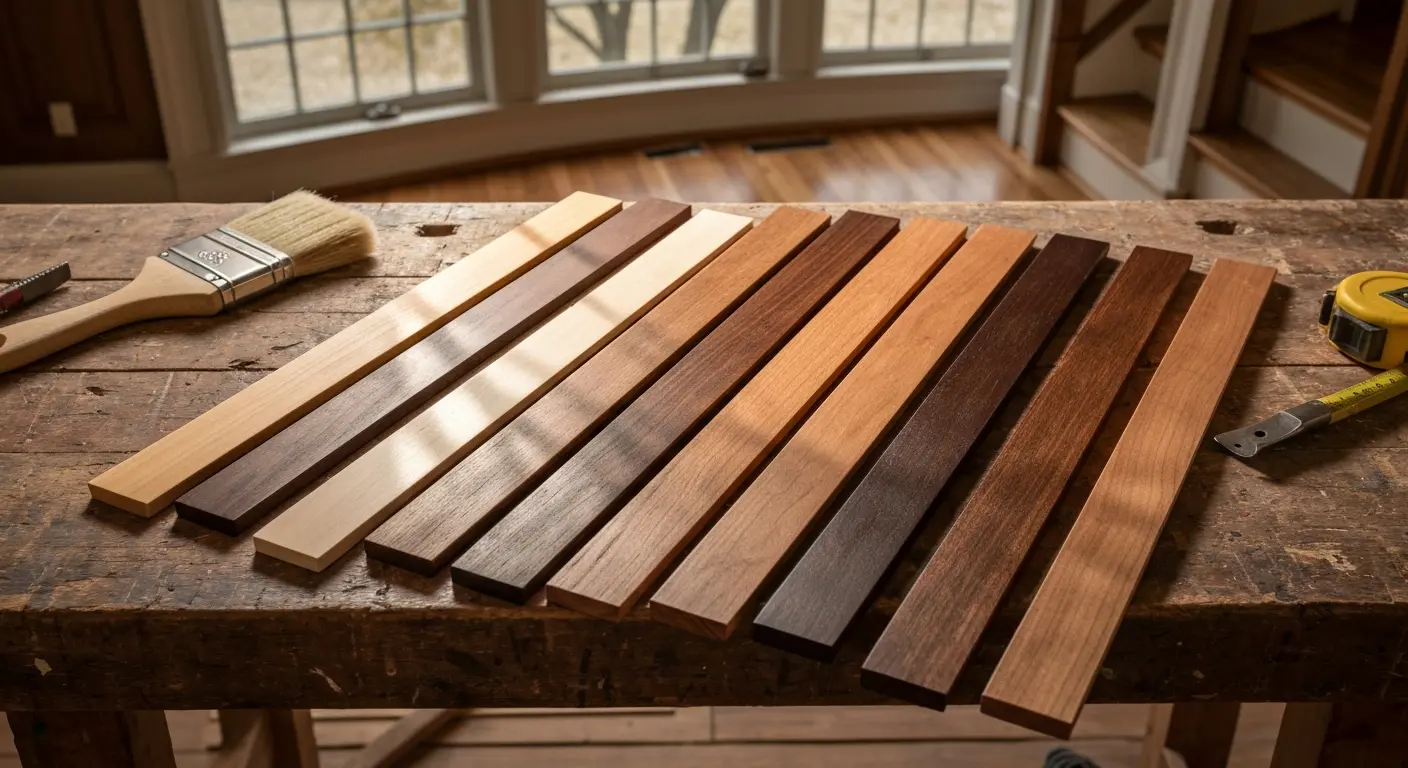 Wood stain color samples