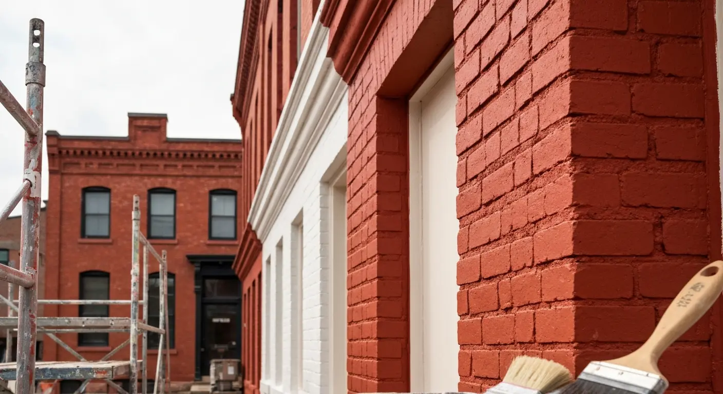 Exterior paint on historic Connellsville building