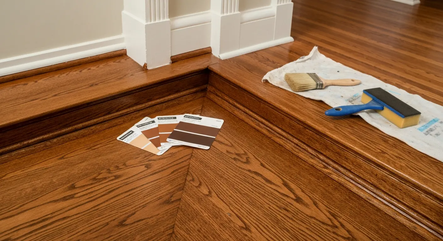 Wood stain application