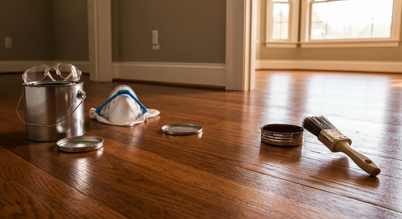 Hardwood floor staining project