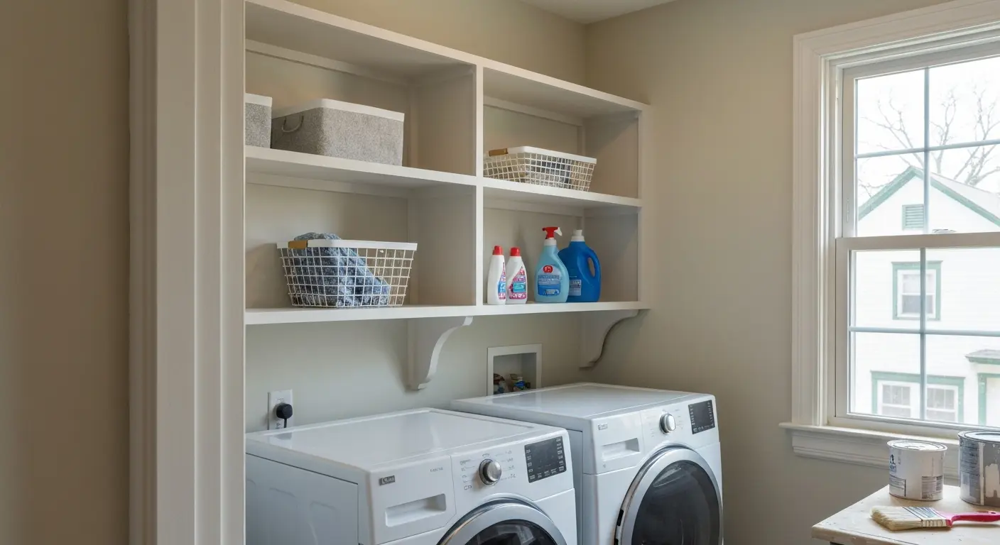 Laundry room cabinet painting