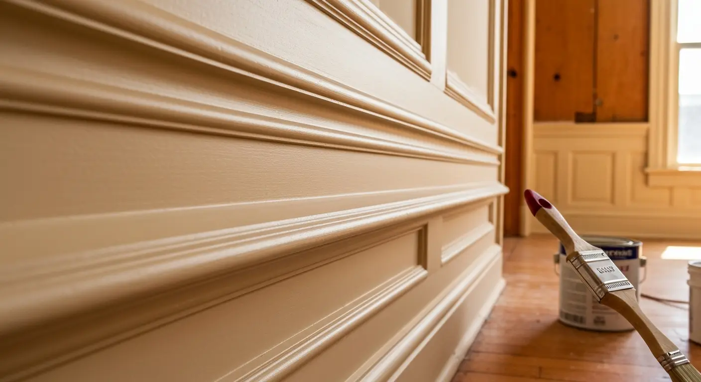 Trim and millwork painting detail