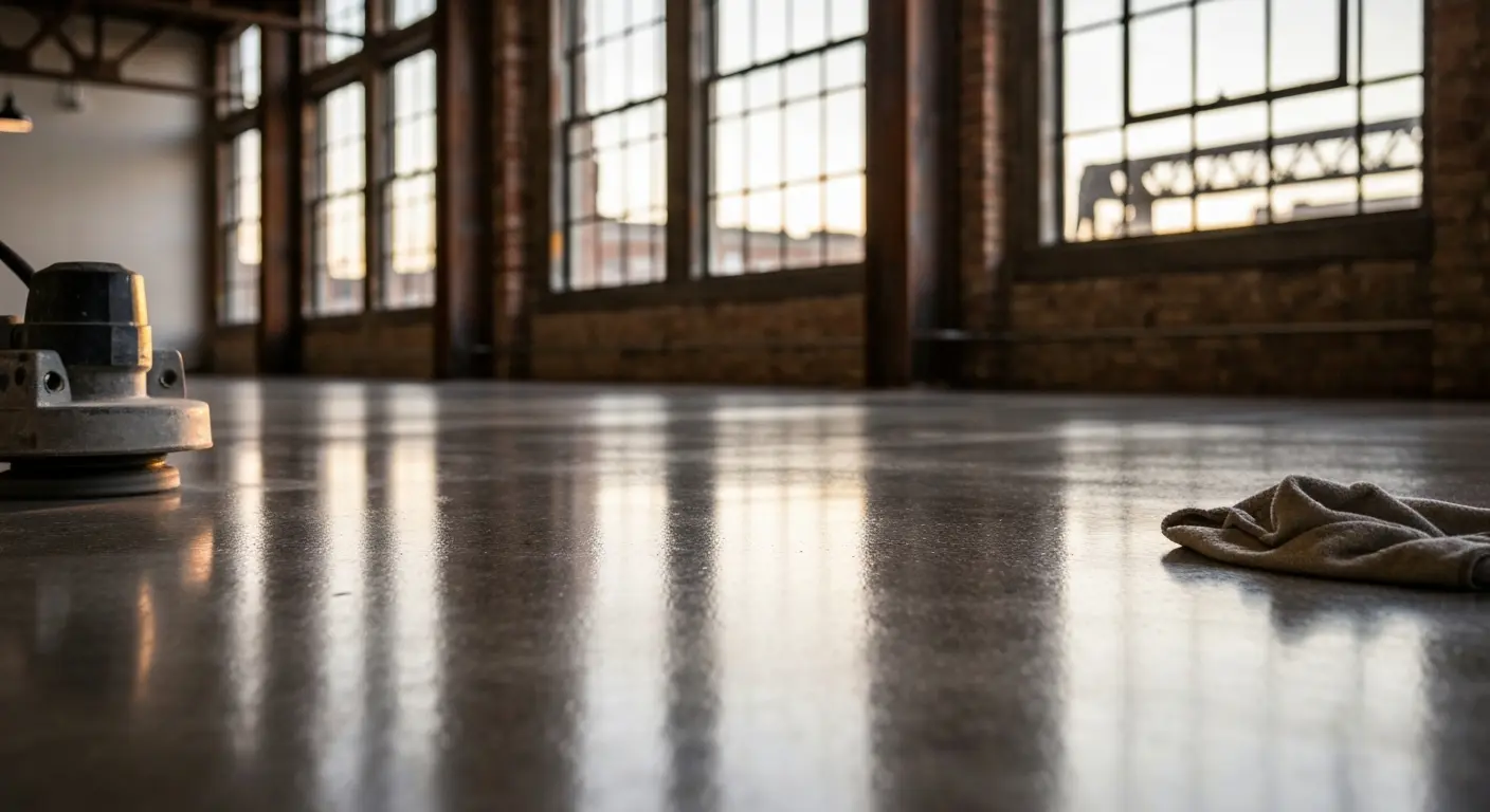 Polished concrete flooring in Strip District