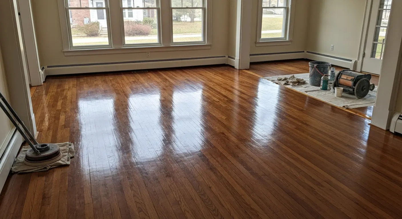 Hardwood floor refinishing