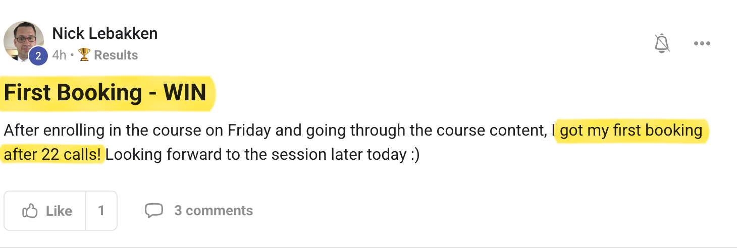 Underdog Sales member result 16