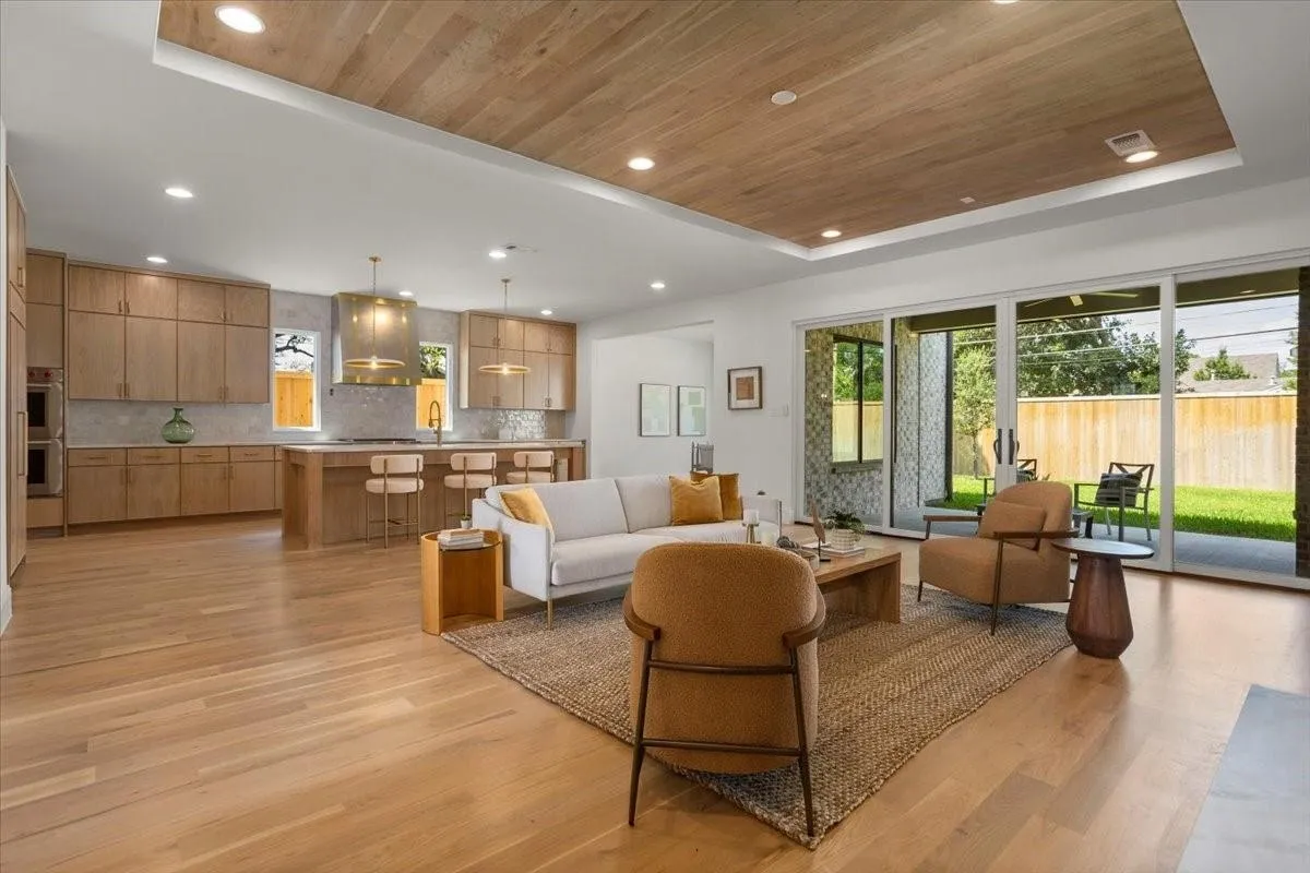 photo of a living room inside a home for sale on Rochelle Drive in Dallas, Texas