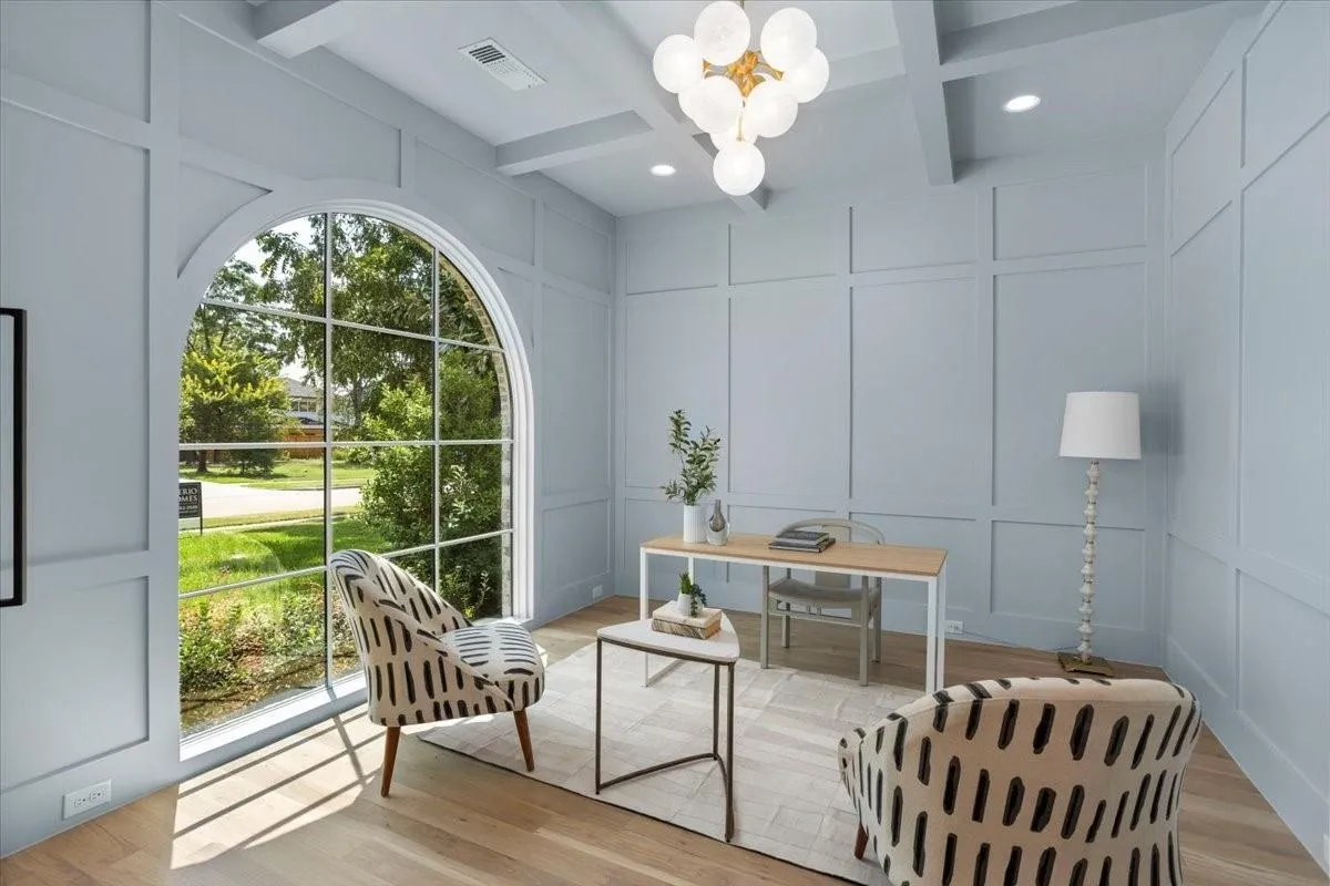 photo of a home office inside a home for sale on Rochelle Drive in Dallas, Texas