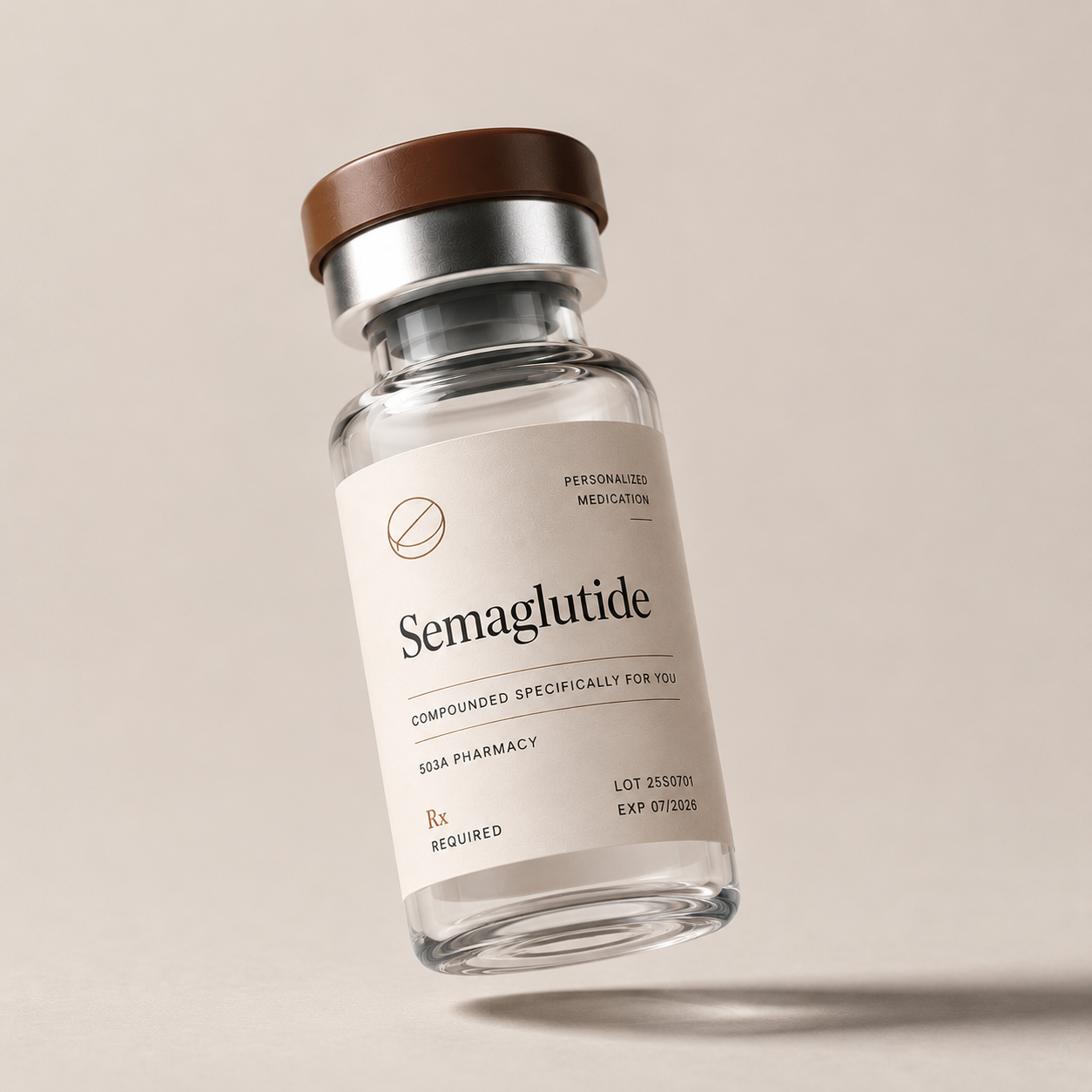 Illustrative compounded semaglutide vial