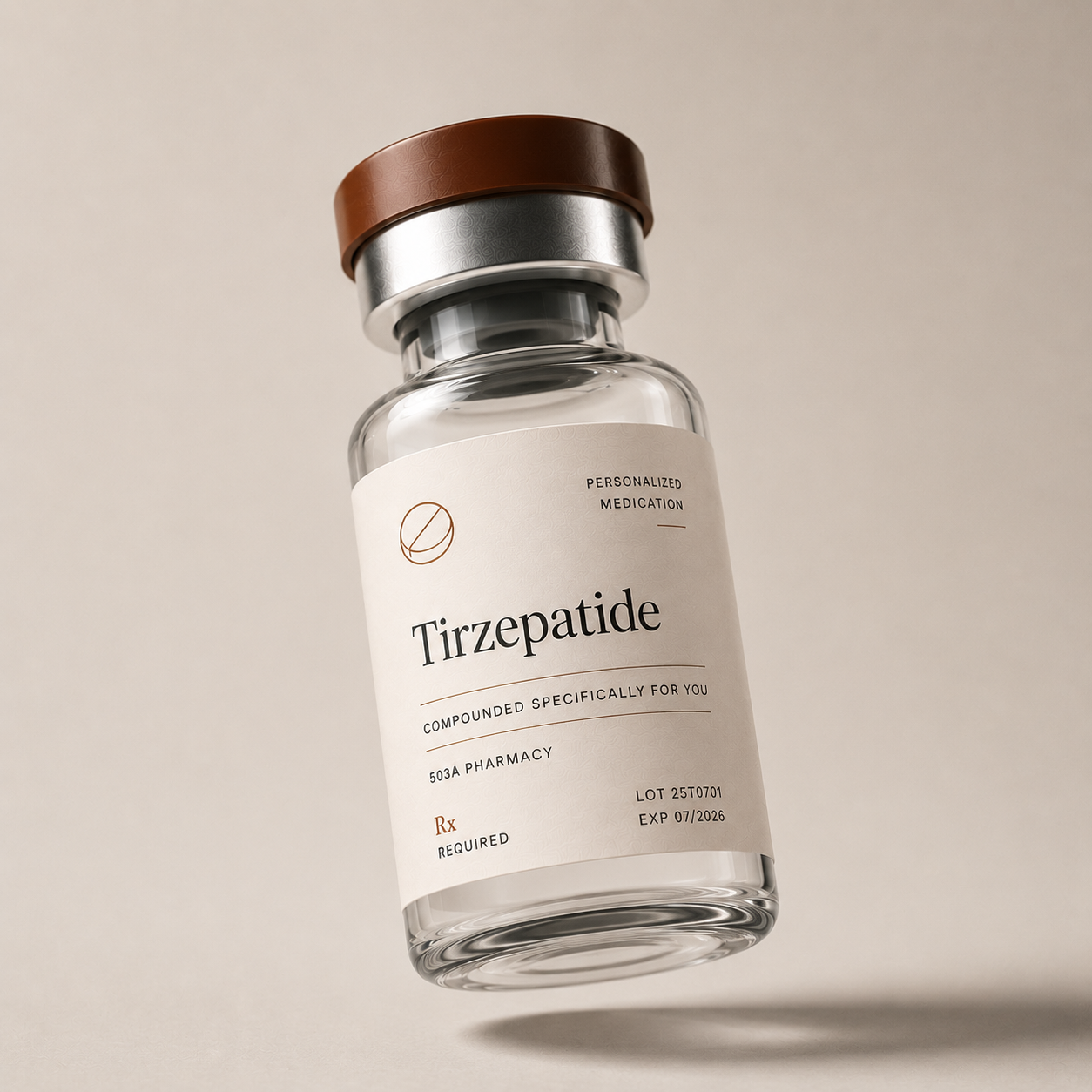 Illustrative compounded tirzepatide vial
