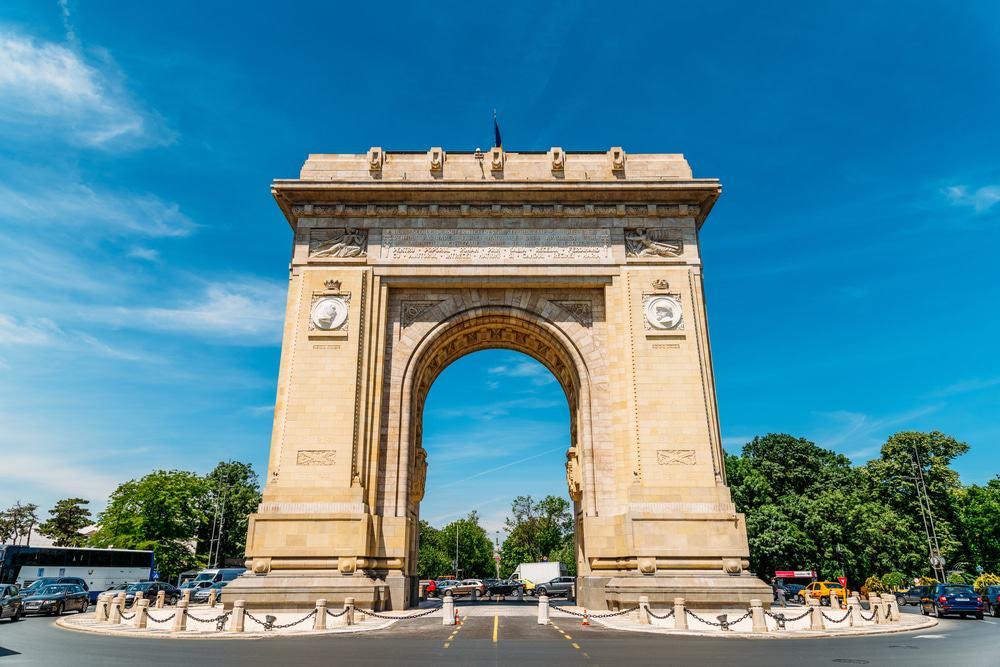 Bucharest Arc de Triomphe city landmark