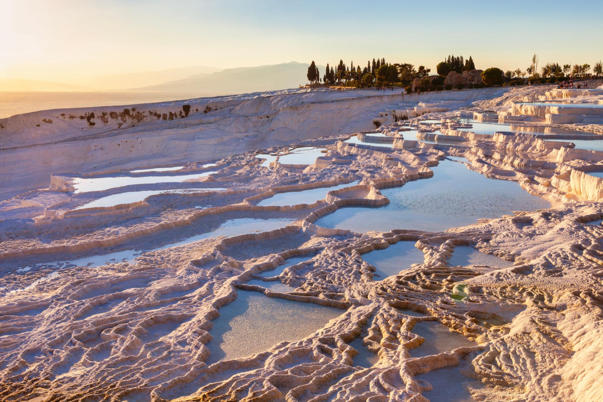 White thermal terraces of Pamukkale