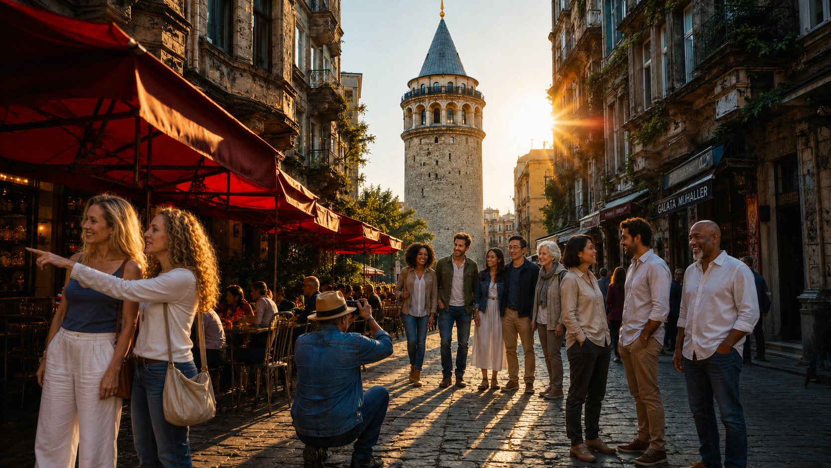 Galata Tower rising above the Istanbul skyline