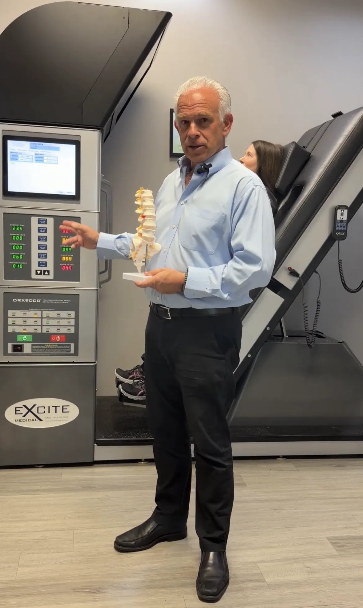 Practice owner with the DRX9000