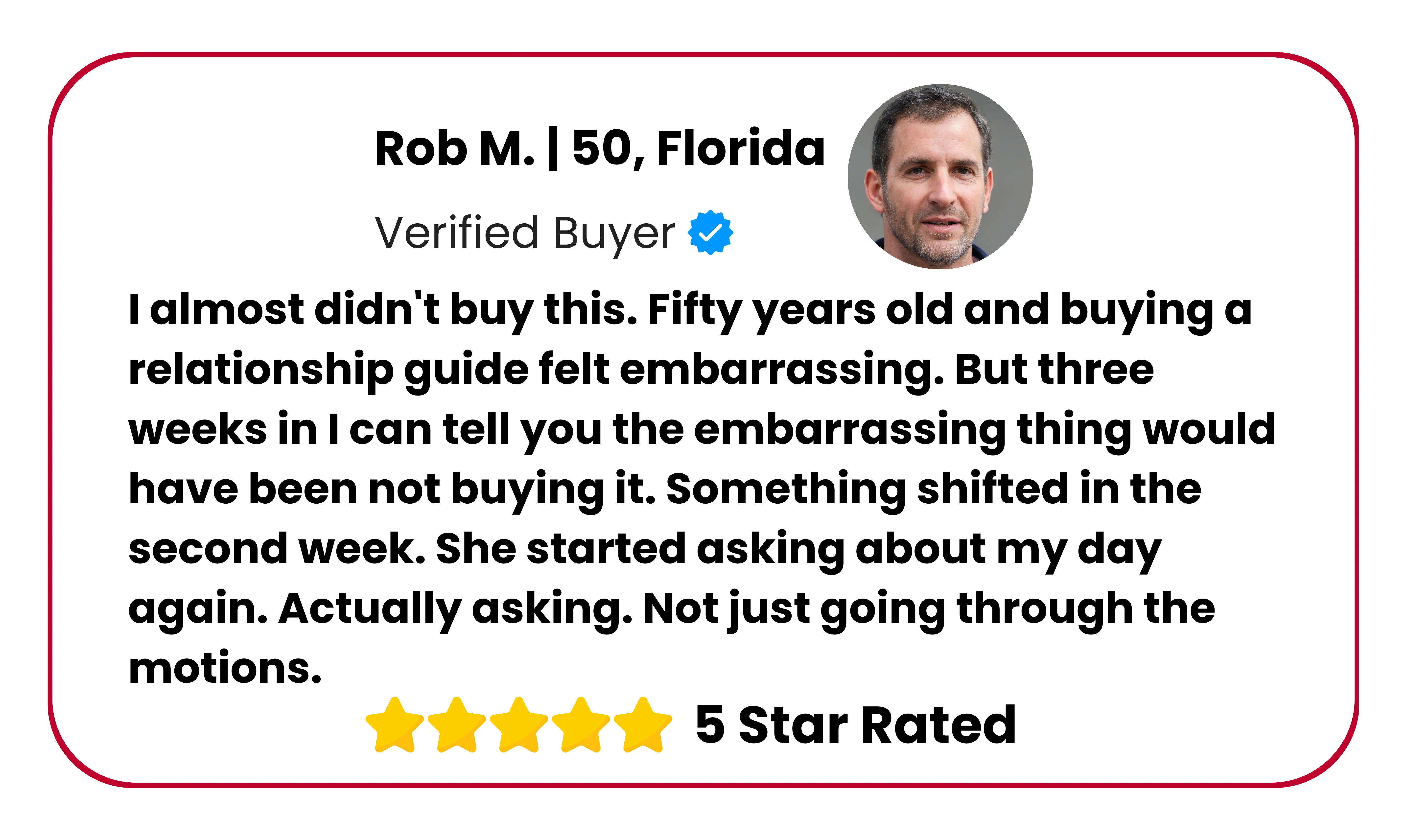 Customer Review — Rob M.