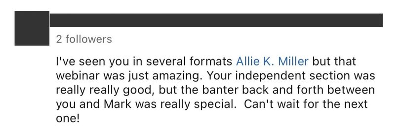 Wise and Wired Studio on LinkedIn: the banter between Allie and Mark was really special