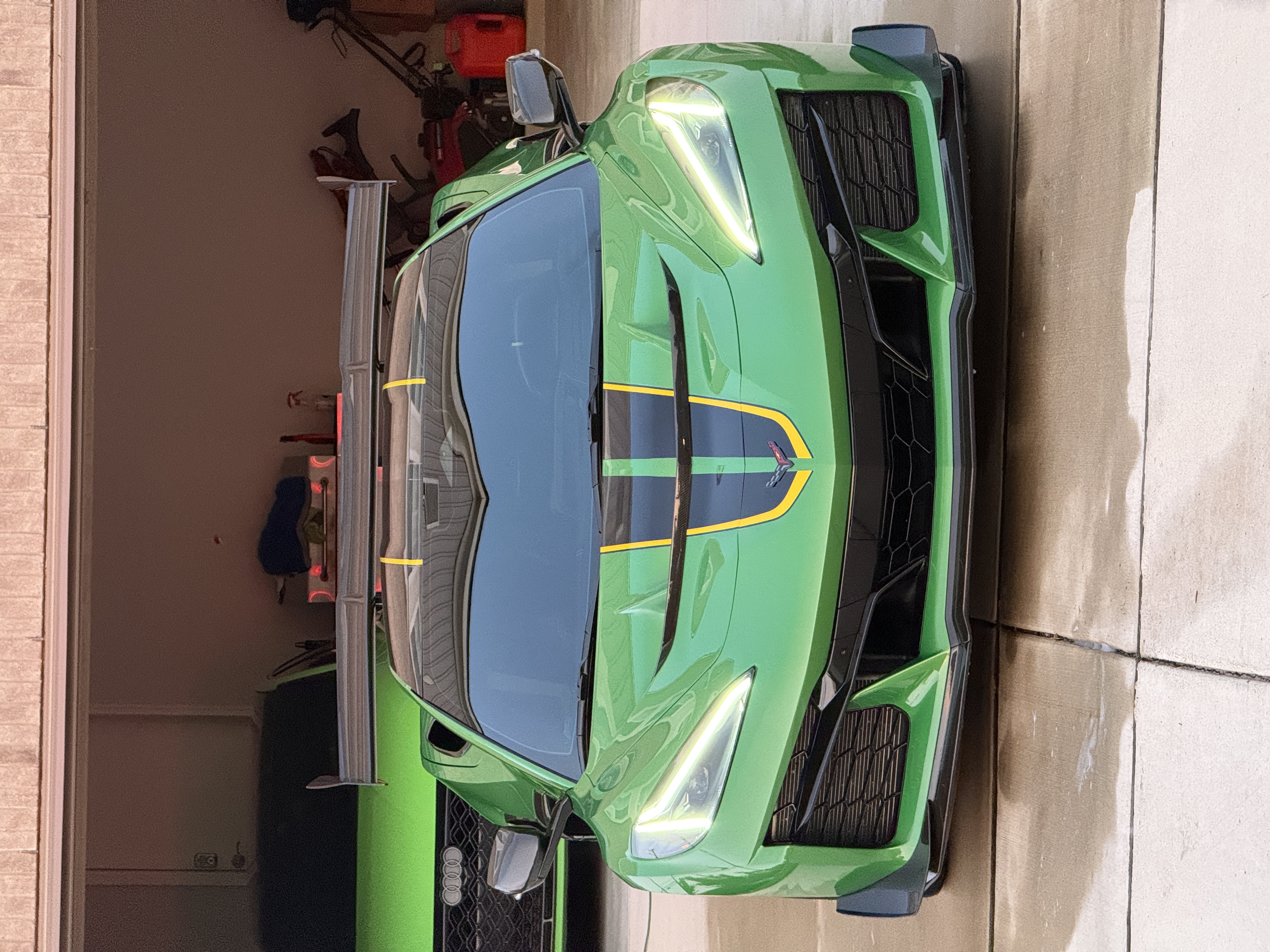 Green Chevrolet Corvette Z06 at Elevate Automotive