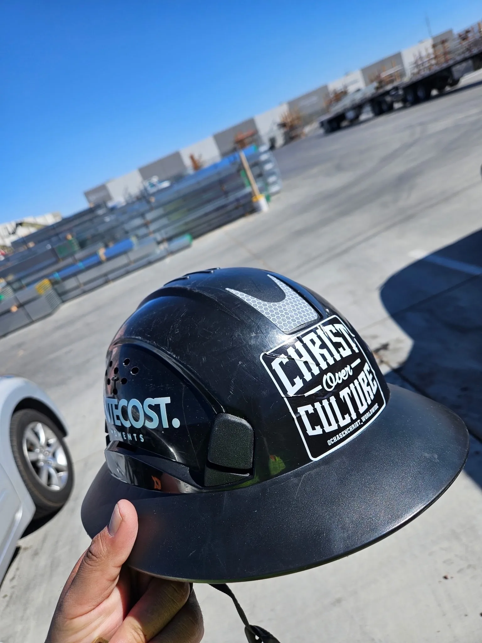 Lifestyle shot of the streetwear collection worn in the city