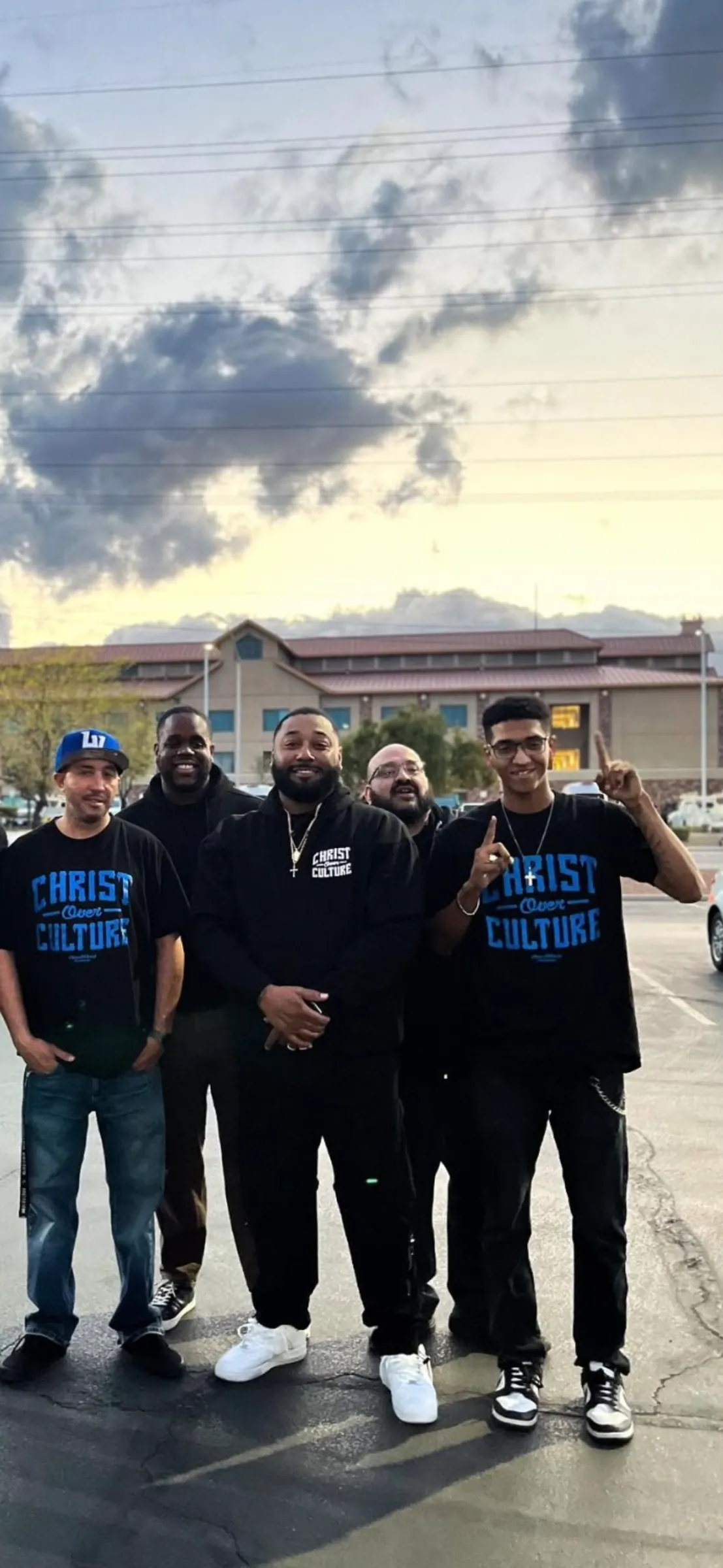 Christ Over Culture tee worn by community