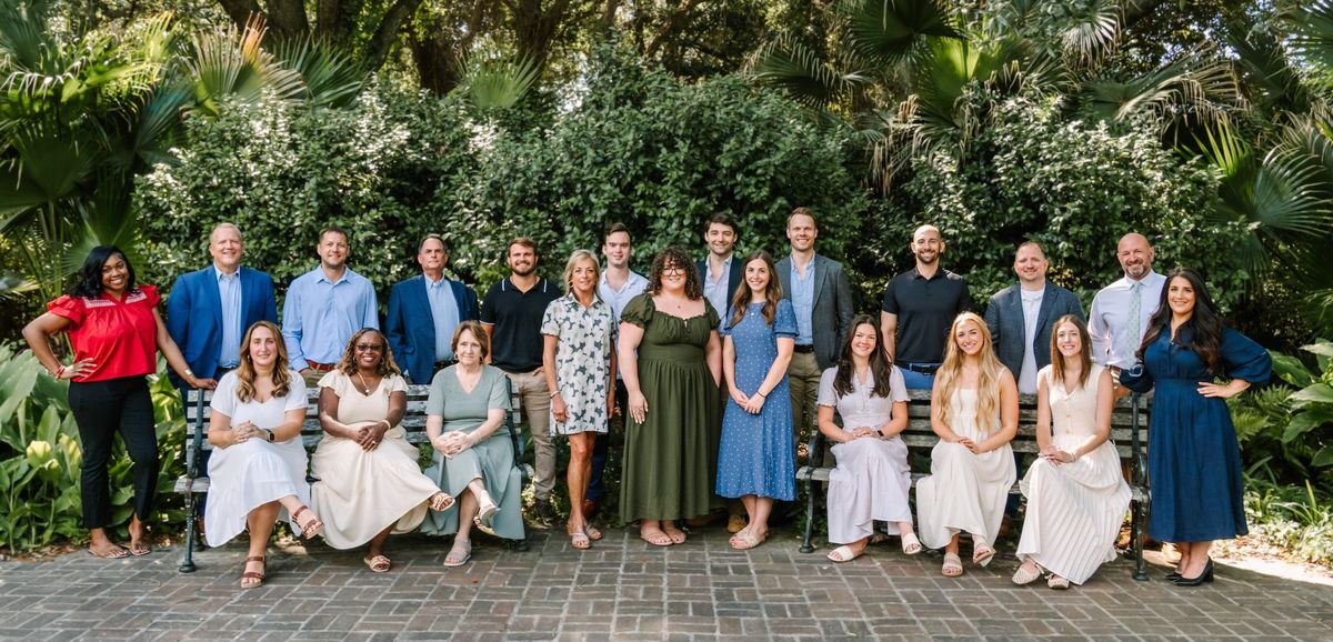 The Ludify Group team gathered in a Charleston garden
