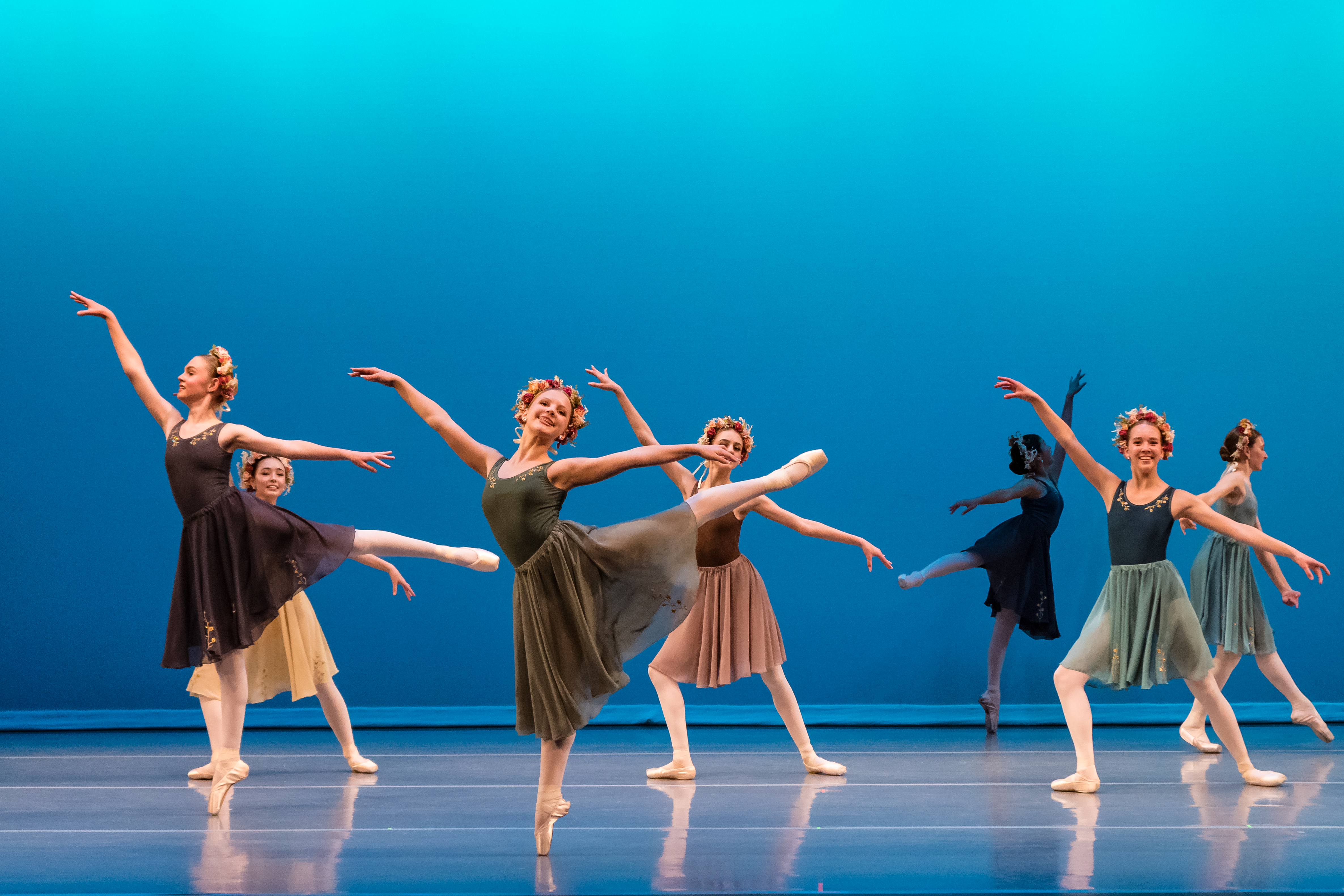 Ballet student leaping