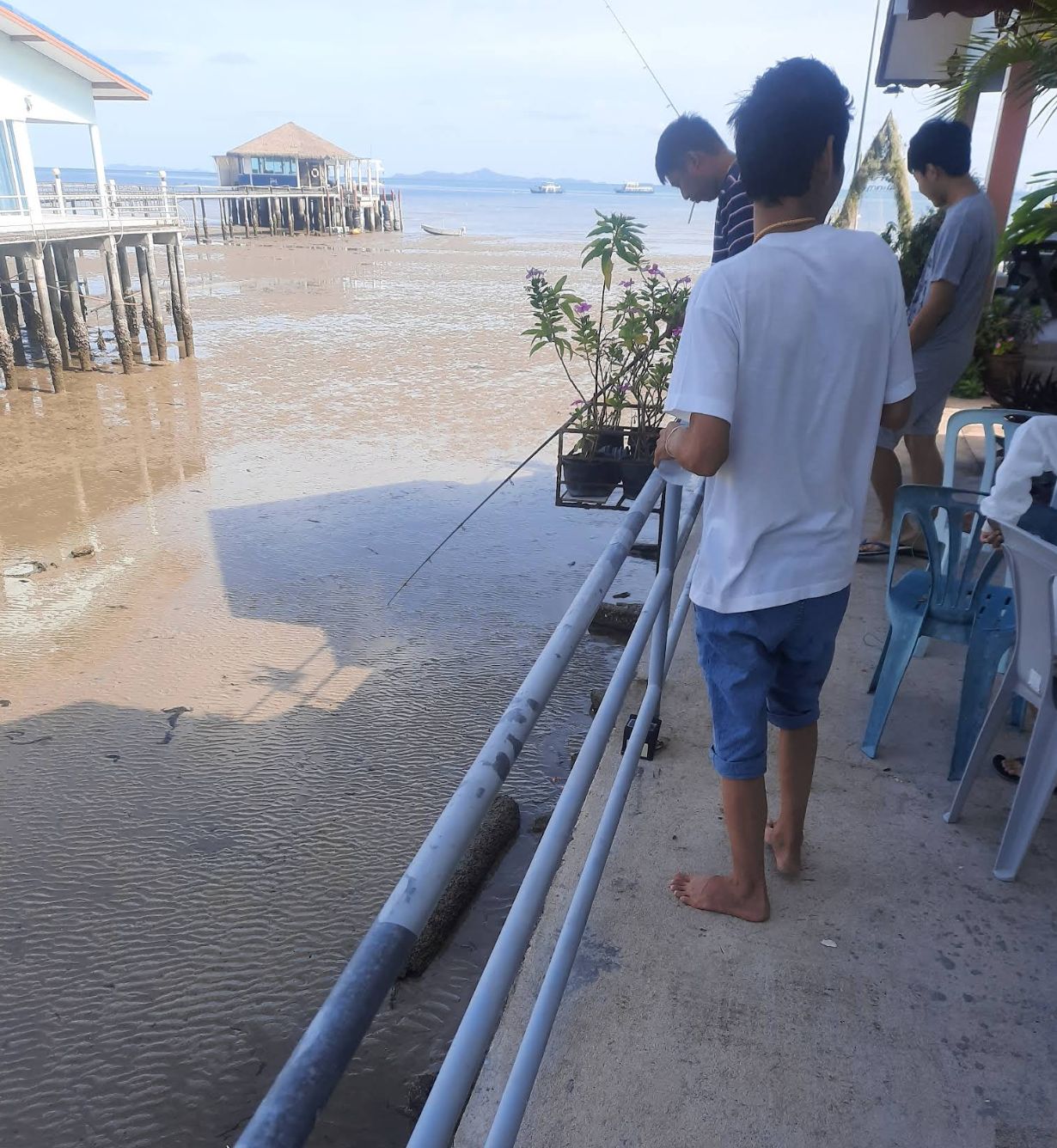 Sunrise view from overwater cottage at Baan Muk Talay