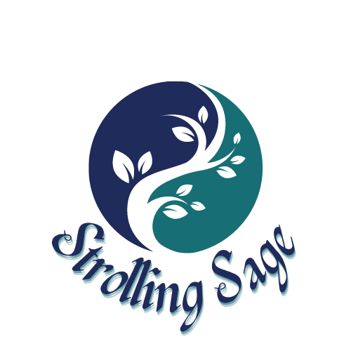 Strolling Sage Logo. Online Business Management OBM ADHD