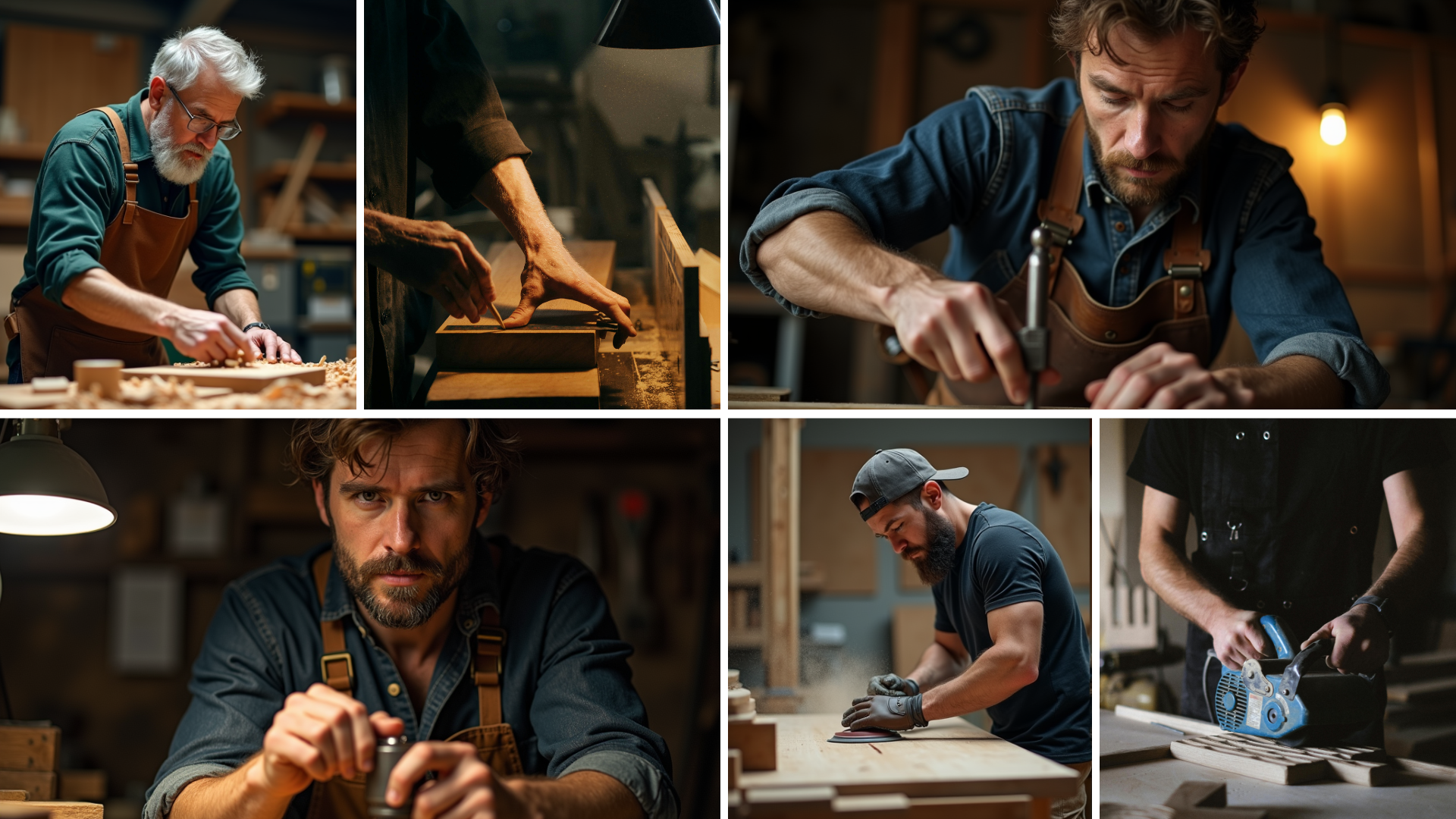 Woodworkers at different skill levels