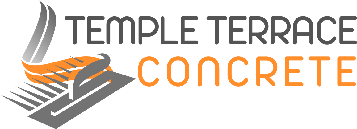 Temple Terrace  Concrete Black Logo