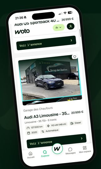 Profil professionnel du garage avec ses véhicules