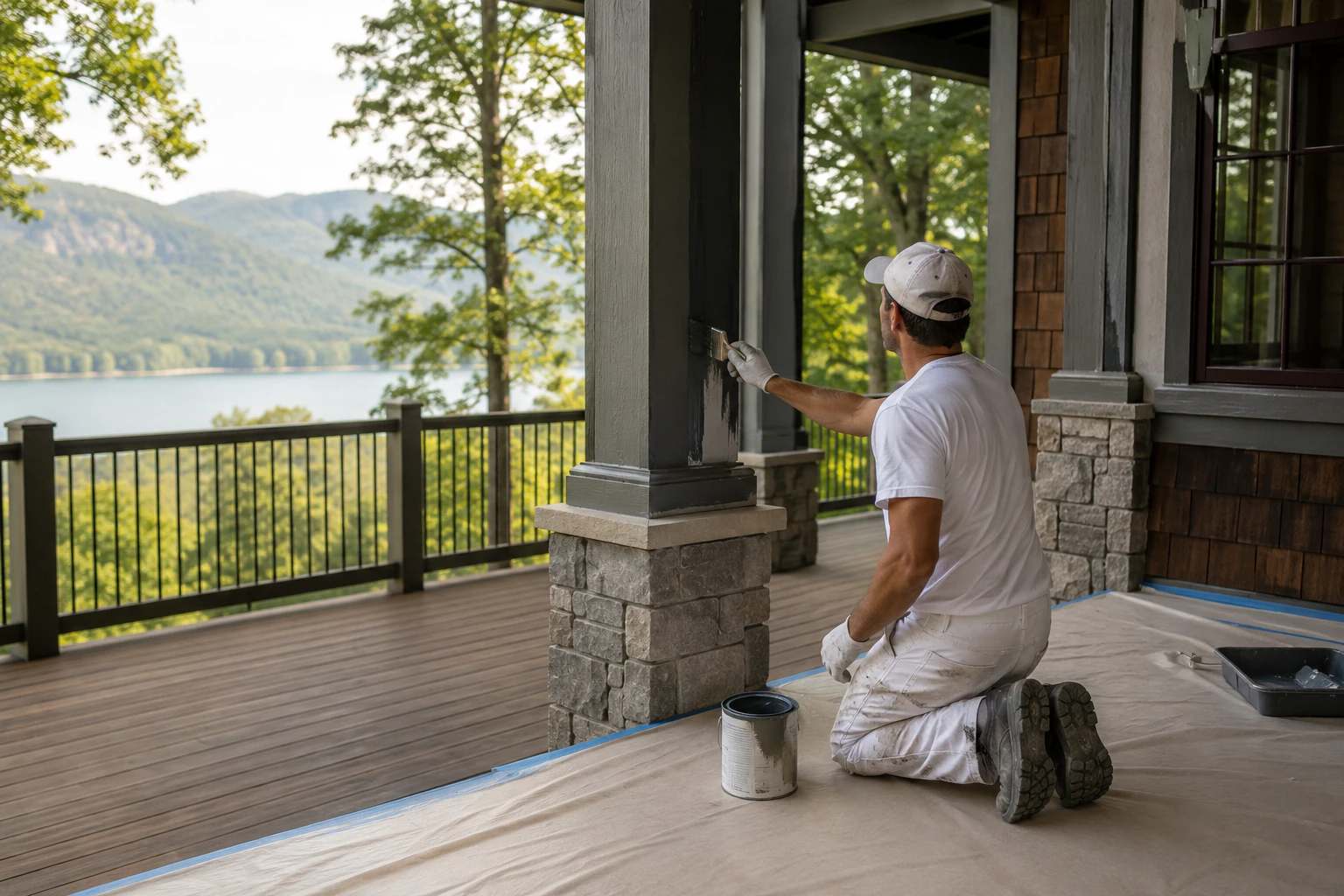 Exterior surfaces receiving even paint coverage