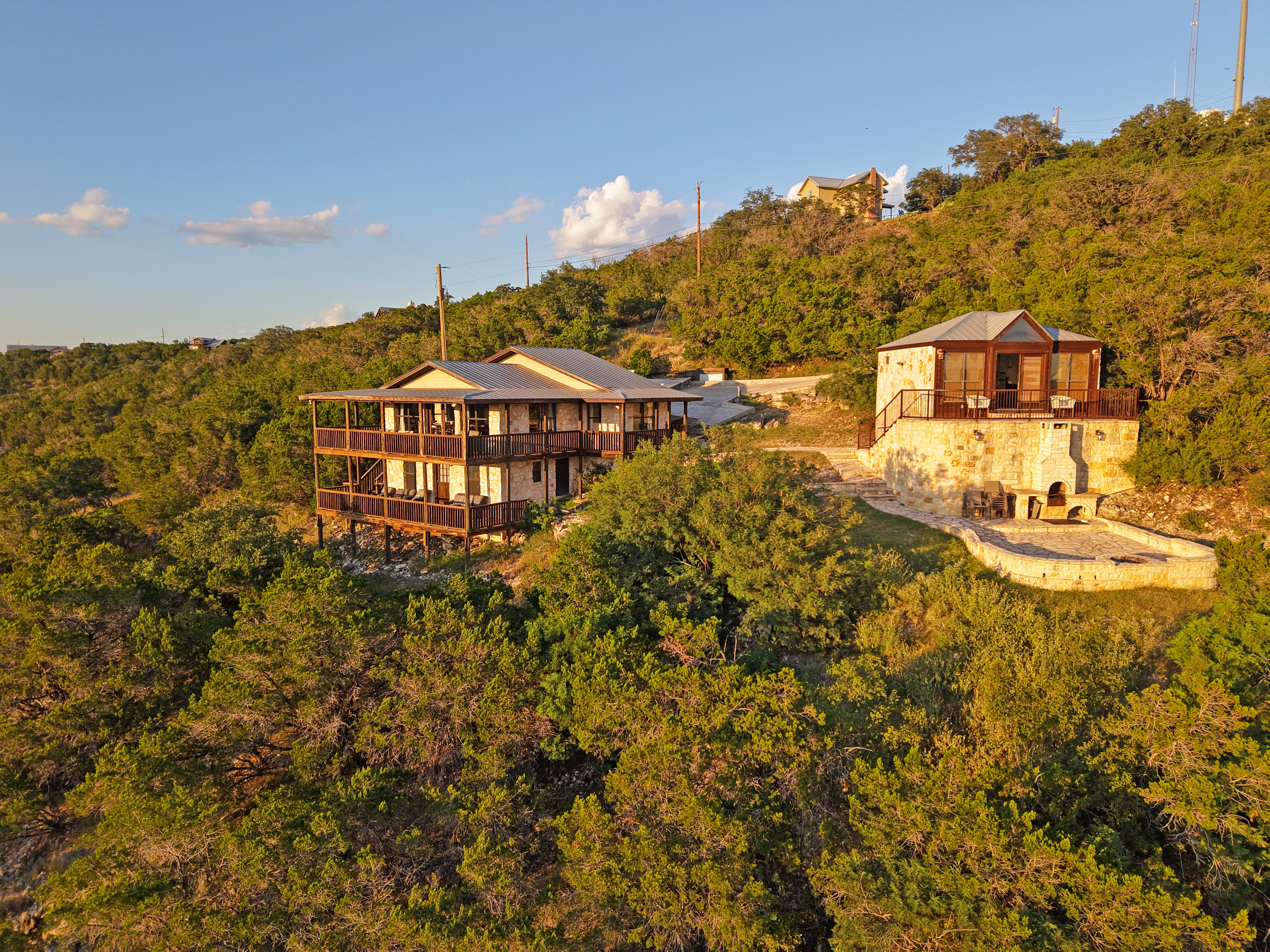 Drone aerial view of a residential property