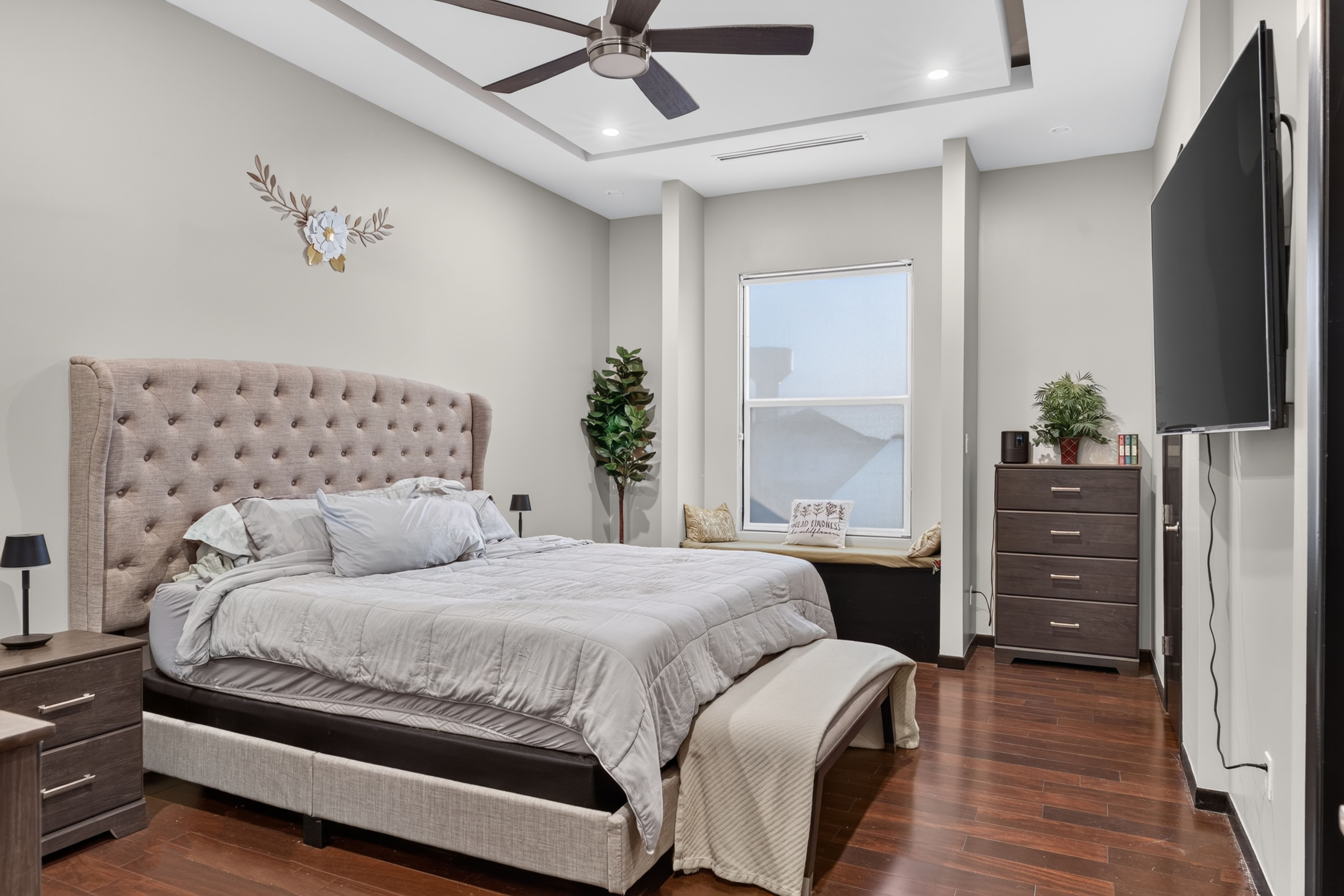 Primary bedroom photographed for a residential real estate listing
