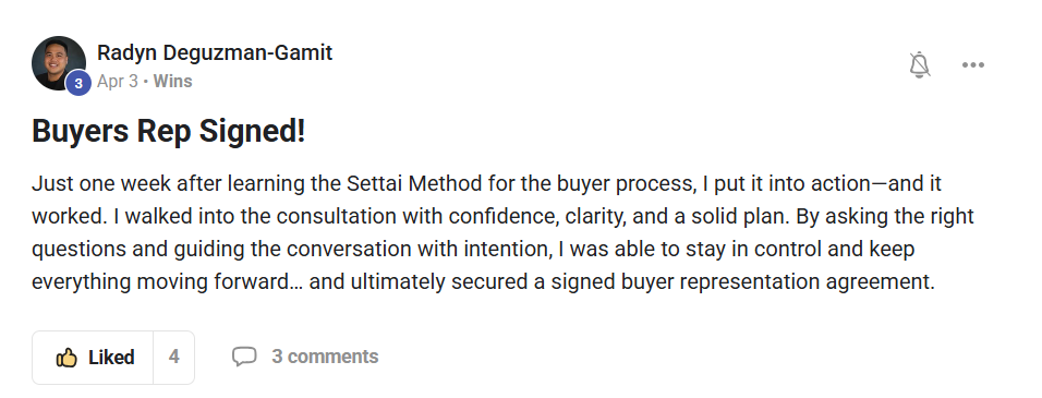 Luxury Agent Strategy client testimonial 6