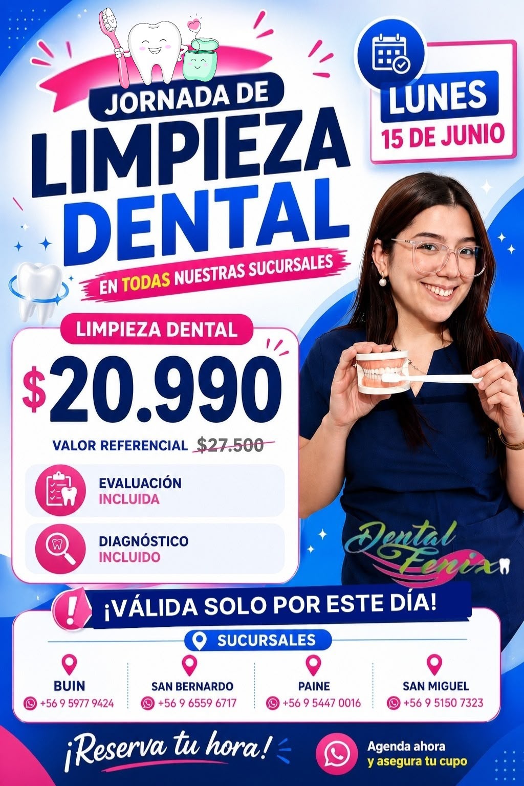 Campaña promocional de salud dental hasta el 15 de junio en Clínica Dental Fénix