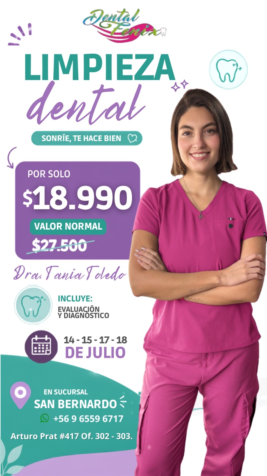 Promoción dental especial hasta el 18 de julio en Clínica Dental Fénix