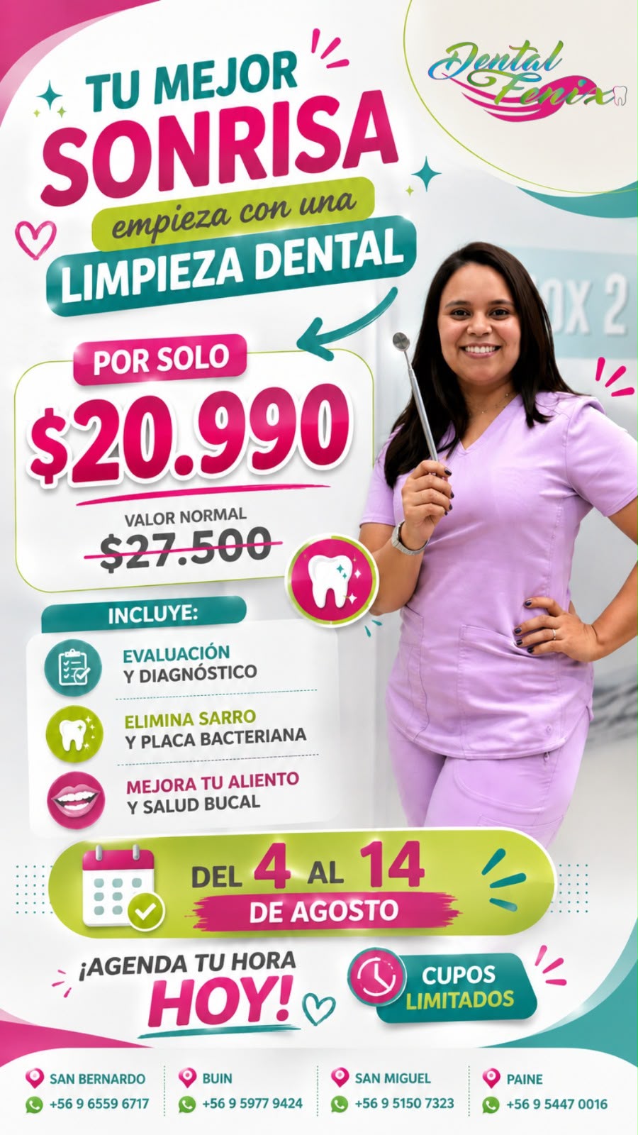 Limpieza dental por solo $20.990