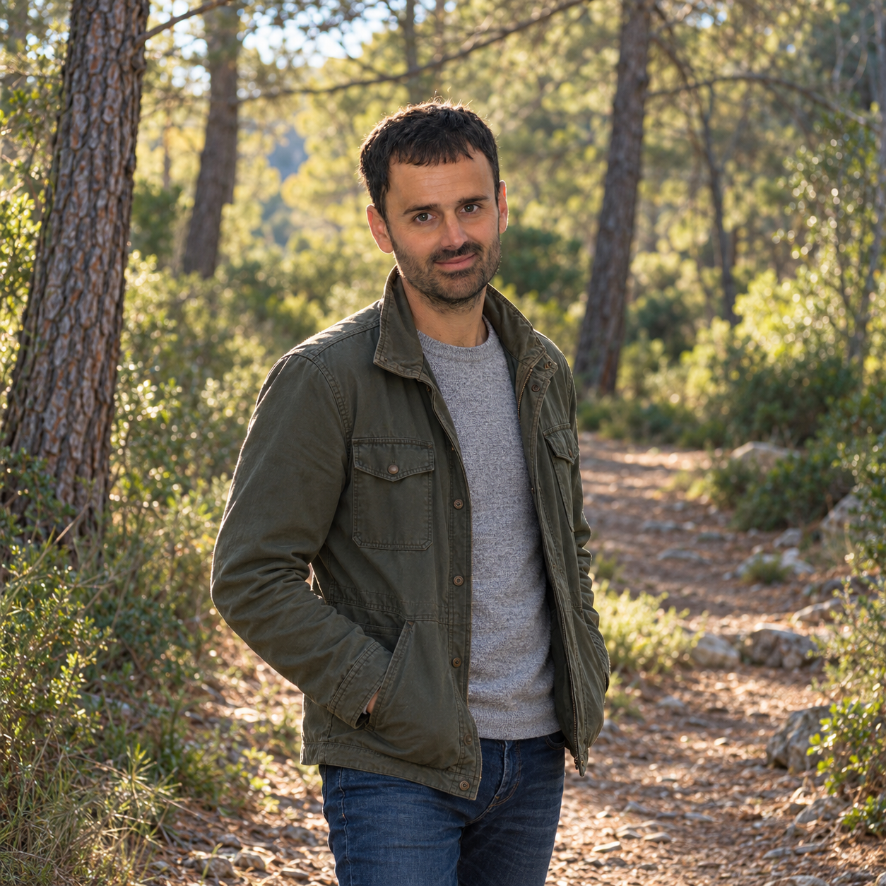 Alberto Gallardo en un entorno natural